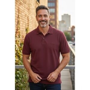 Tommy Bahama Polo Shirt Mens XL Burgundy Short Sleeve Golf Casual
